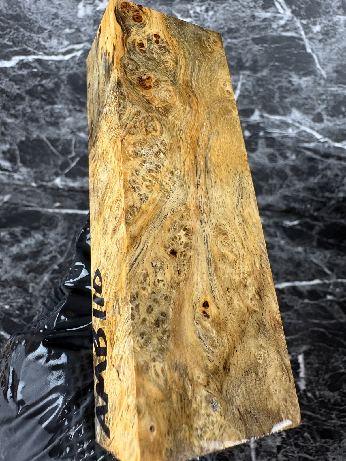 Amboyna Burl Block AMB110 - 5 x 1.7 x 1.25”