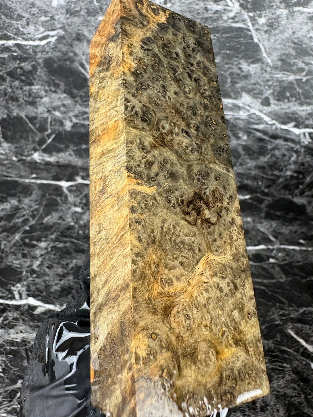 Amboyna Burl Block AMB116 - 5.5 x 1.75 x 1.3”