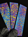 Premium Timascus (Titanium Damascus) Bar Stock – Wave Pattern - 4.88 x 1.41 x .18”