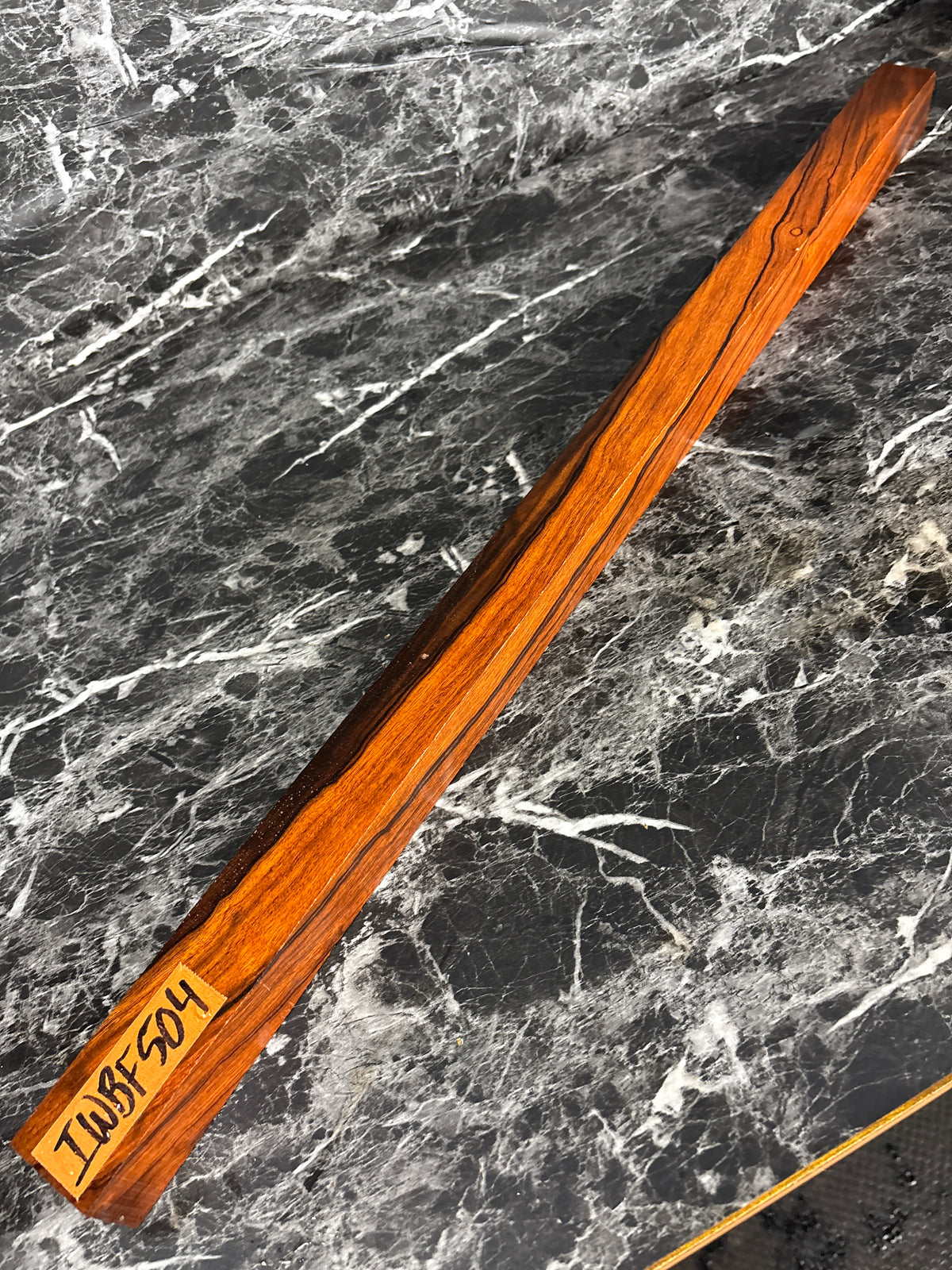 Mastergrade Instrument Quality Turning Pool Cue Desert Ironwood IWBF504 - 30 x 1.5 x 1.55-1.42”