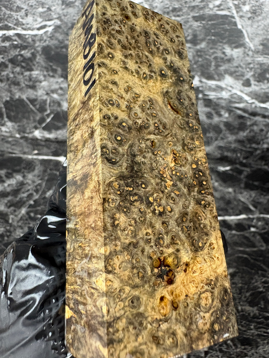 Amboyna Burl Block AMB101 - 5 x 1.75 x 1.2”