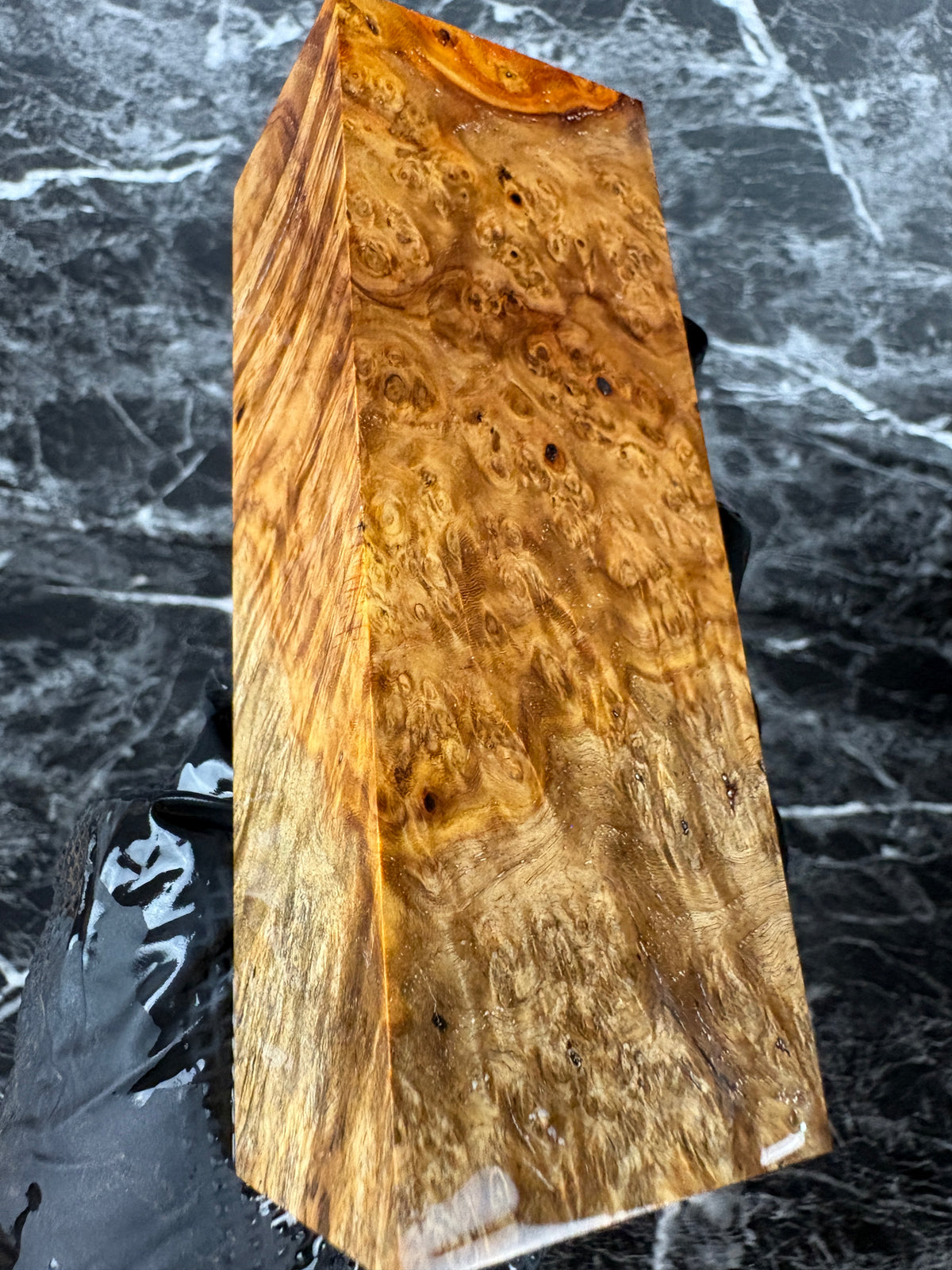 Amboyna Burl Block AMB114 - 5 x 1.75 x 1.6”