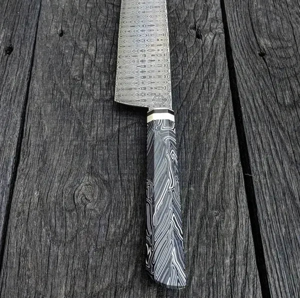 Damascus Patterned G10 Blocks - 5 x 1.87 x 1.13”