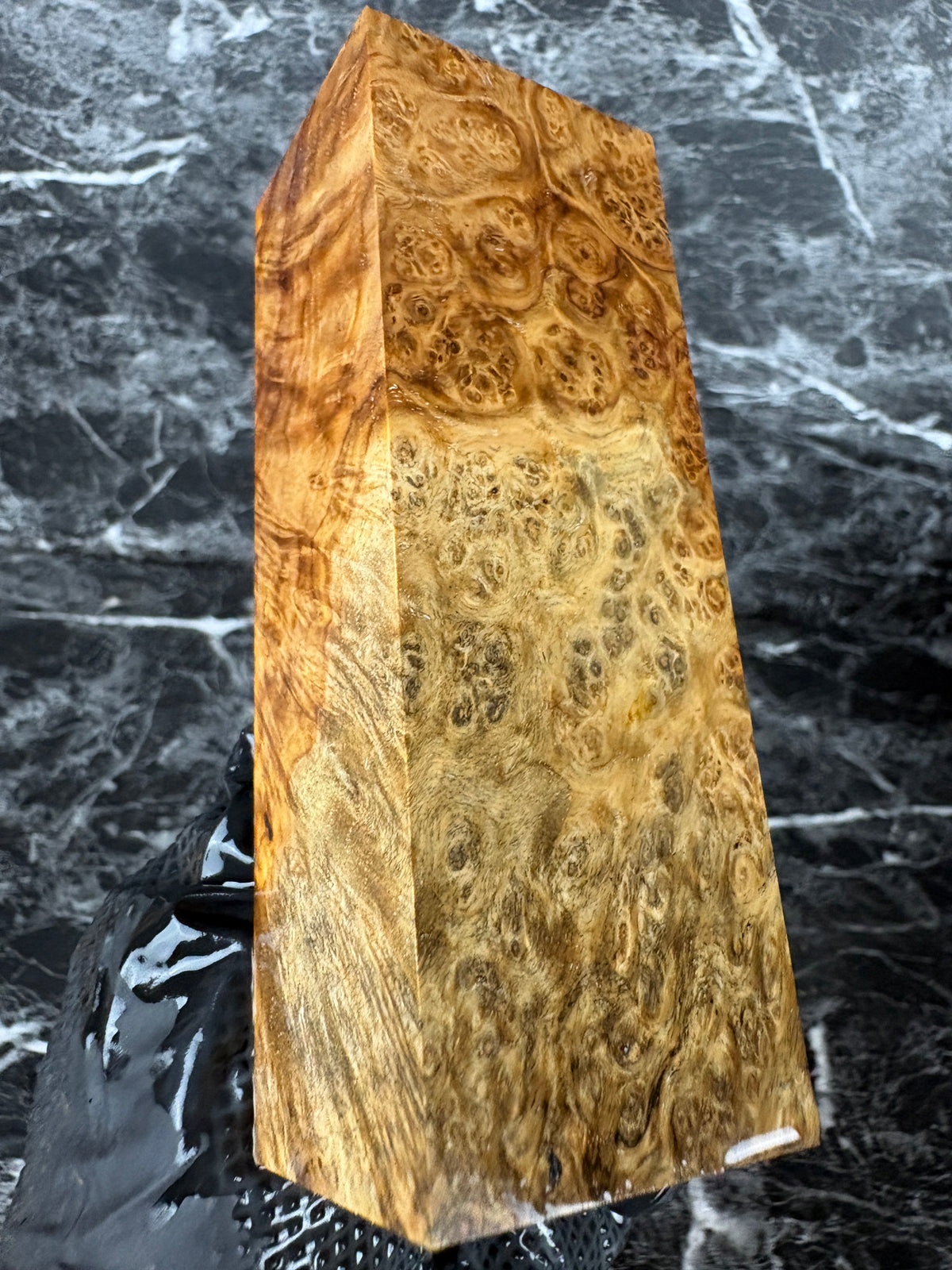 Amboyna Burl Block AMB113 - 5 x 1.75 x 1.6”
