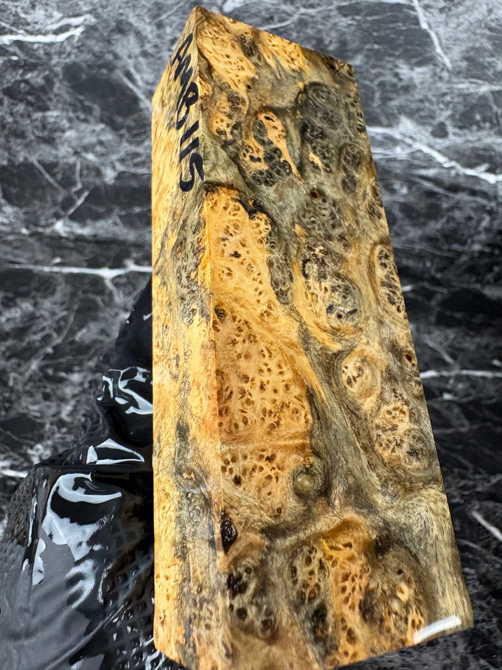 Amboyna Burl Block AMB115 - 5 x 1.75 x 1.25”