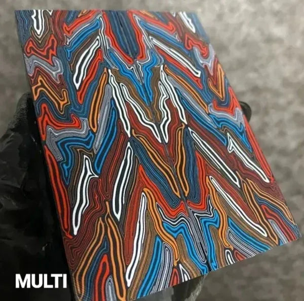 Damascus Pattern G10 Scales - 5 x 1.85 x .30"