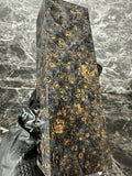 Dyed Black Ash Burl Block BABD140 - 5.35 x 1.75 x 1.25”