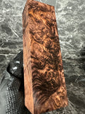 Dyed Black Ash Burl Block BABD147 - 5.4 x 1.7 x 1.25”
