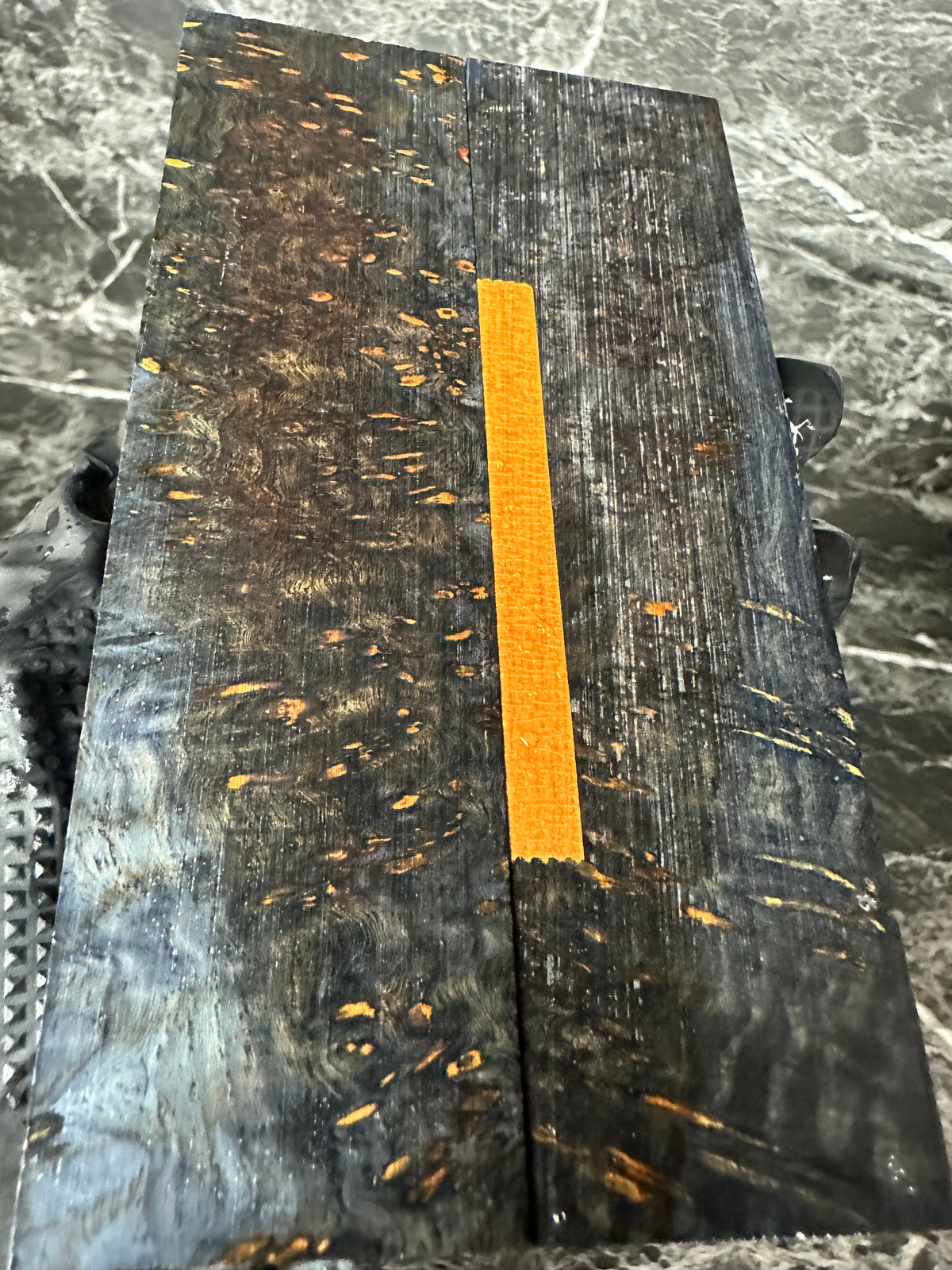Dyed Amboyna Burl Scales AMSD103 - 5.7 x 1.55 x .34”