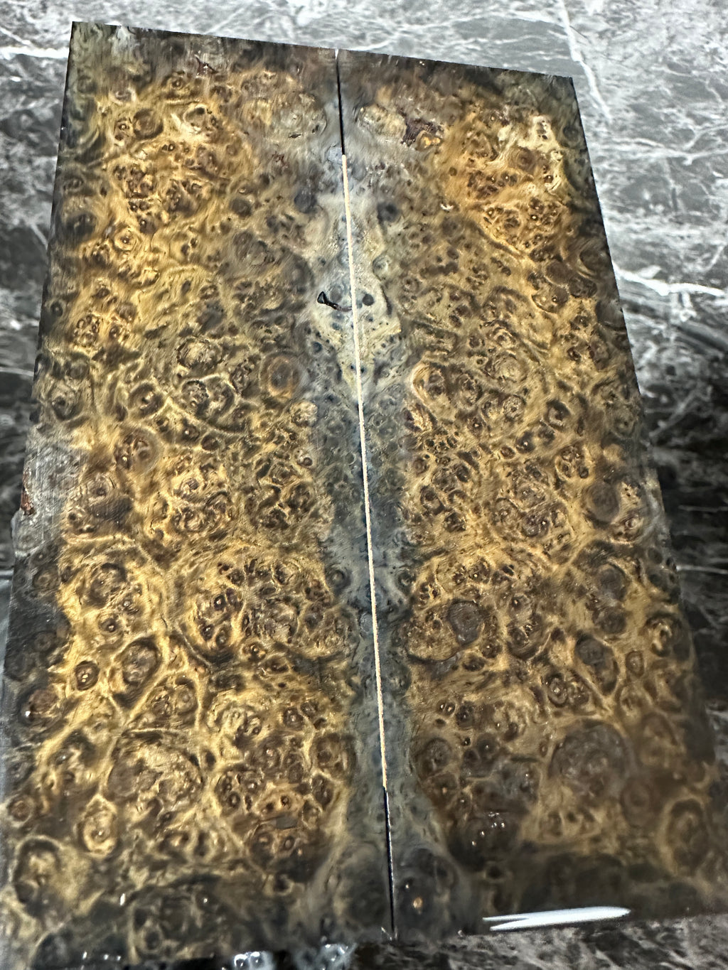 Dyed Amboyna Burl Scales AMSD105 - 5.5 x 1.8 x .35”