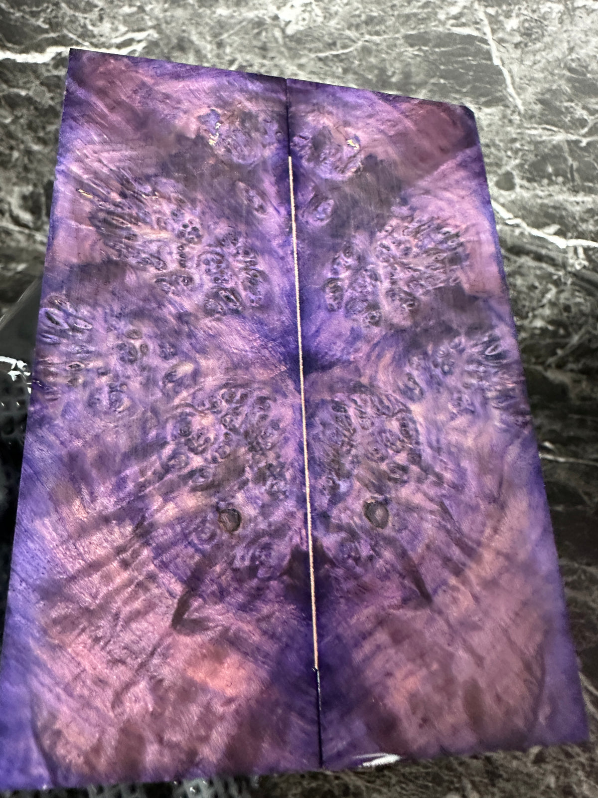 Boxelder Dyed Burl Scales BXSD113 - 5 x 1.8 x .37”