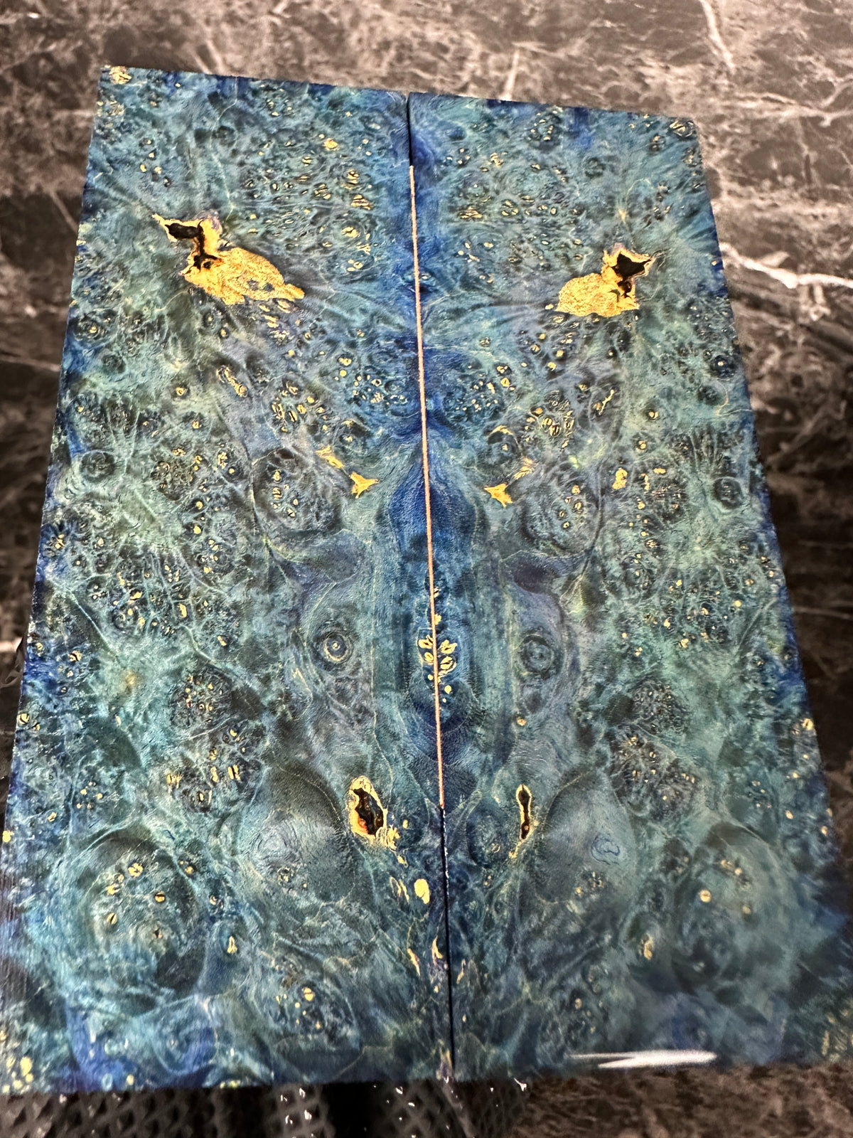Boxelder Dyed Burl Scales BXSD122 - 5 x 1.8 x .39”