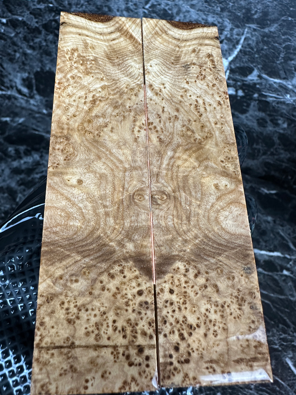Black Ash Burl Folding Knife Scales BAF110 - 5.1 x 1.25 x .13”