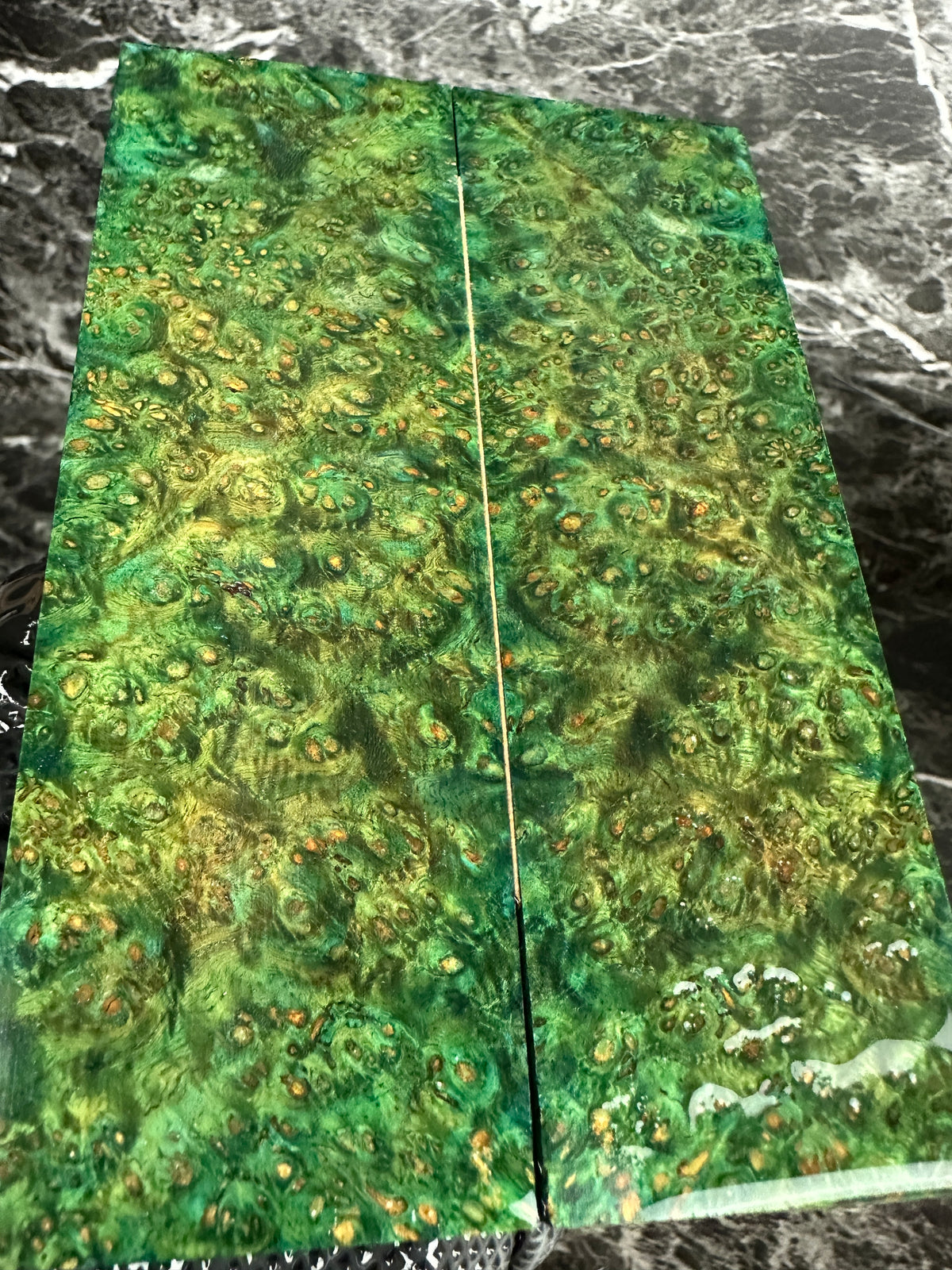 Dyed Amboyna Burl Scales AMSD110 - 5.75 x 1.95 x .34”