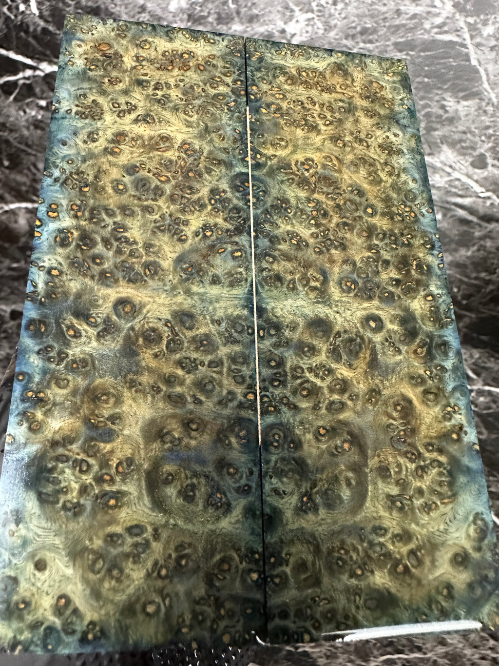 Dyed Amboyna Burl Scales AMSD113 - 5.75 x 1.95 x .35”
