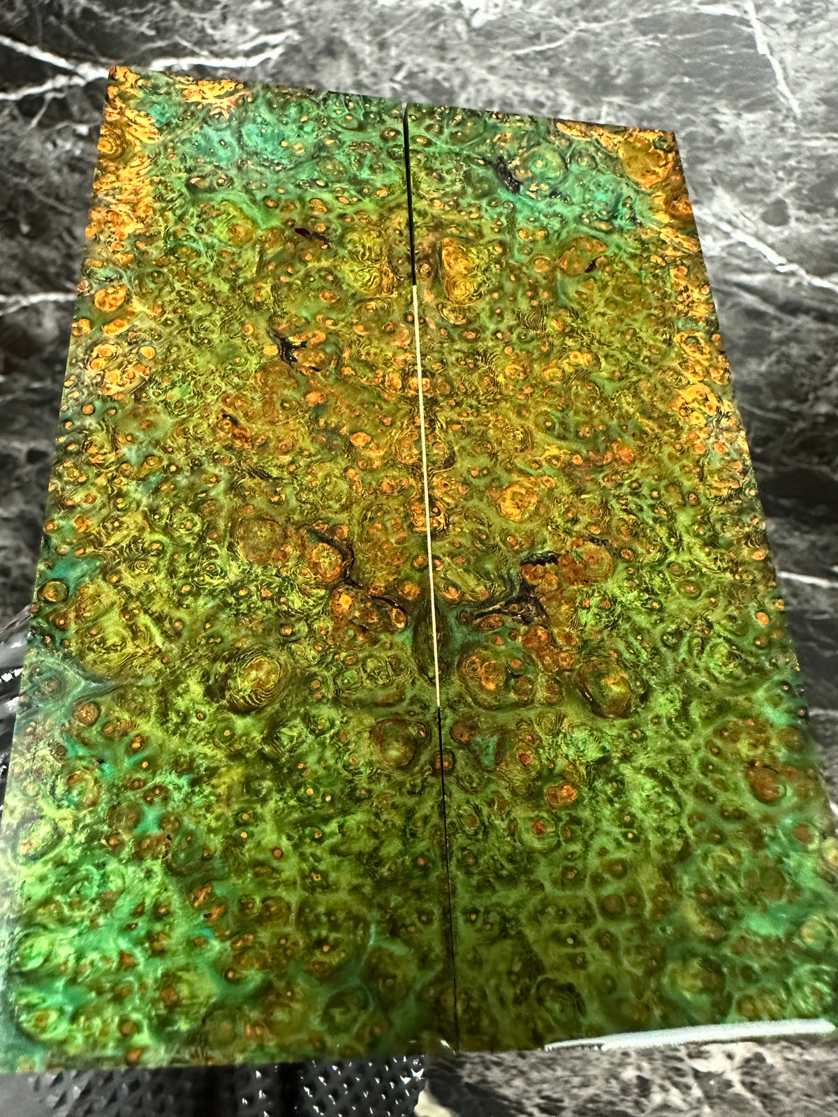 Dyed Amboyna Burl Scales AMSD114 - 5.45 x 1.95 x .42”