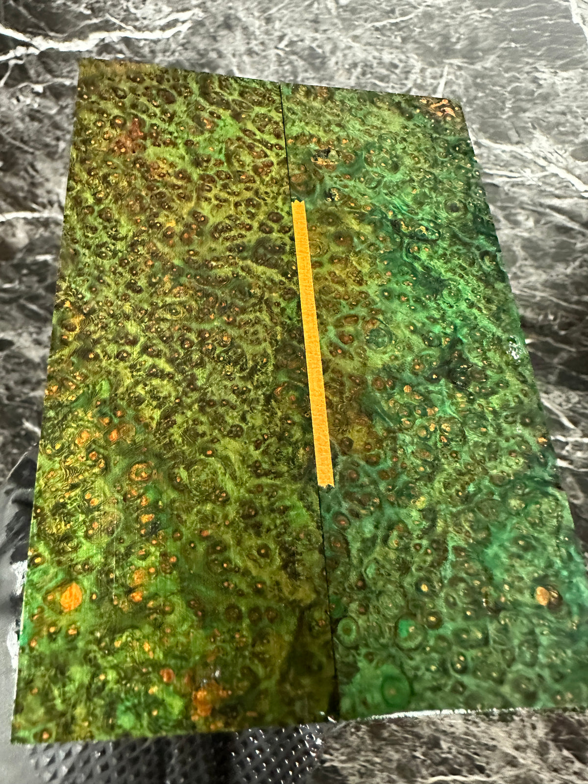 Dyed Amboyna Burl Scales AMSD114 - 5.45 x 1.95 x .42”
