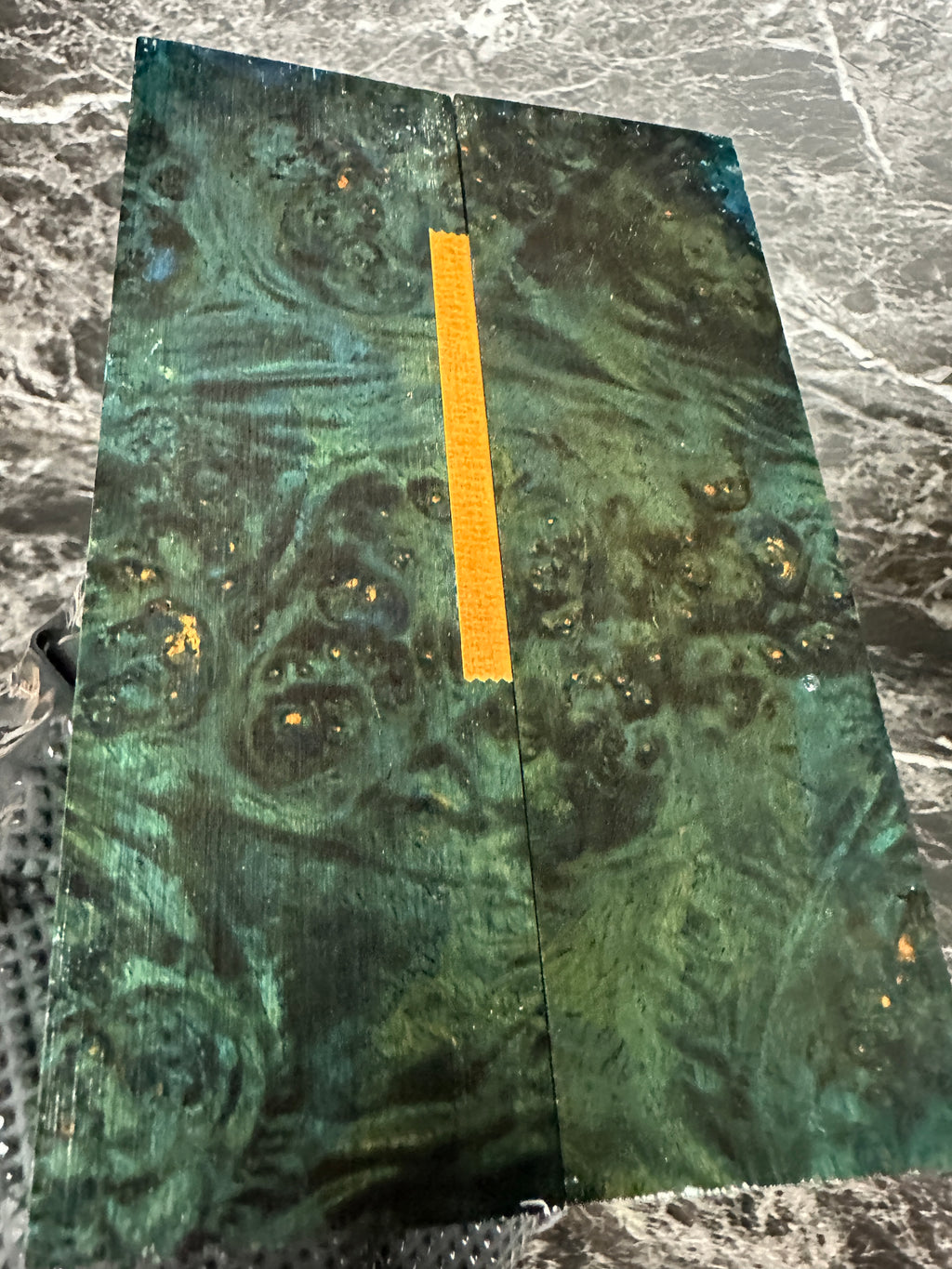 Dyed Amboyna Burl Scales AMSD116 - 5.9 x 1.9 x .36”