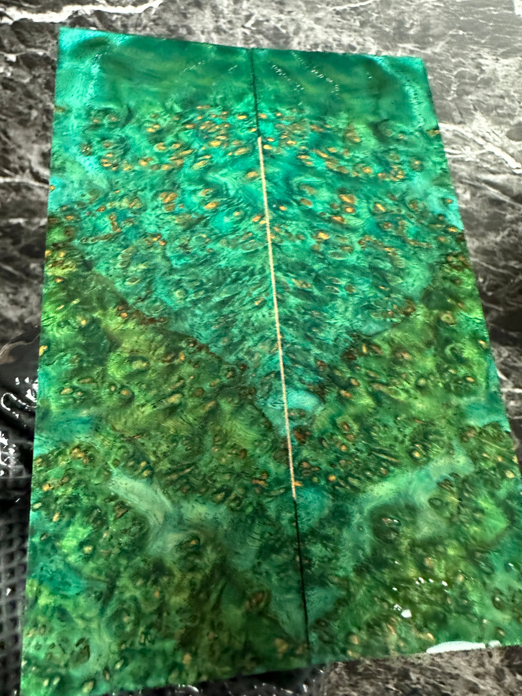 Dyed Amboyna Burl Scales AMSD117 - 5.5 x 1.9 x .35”