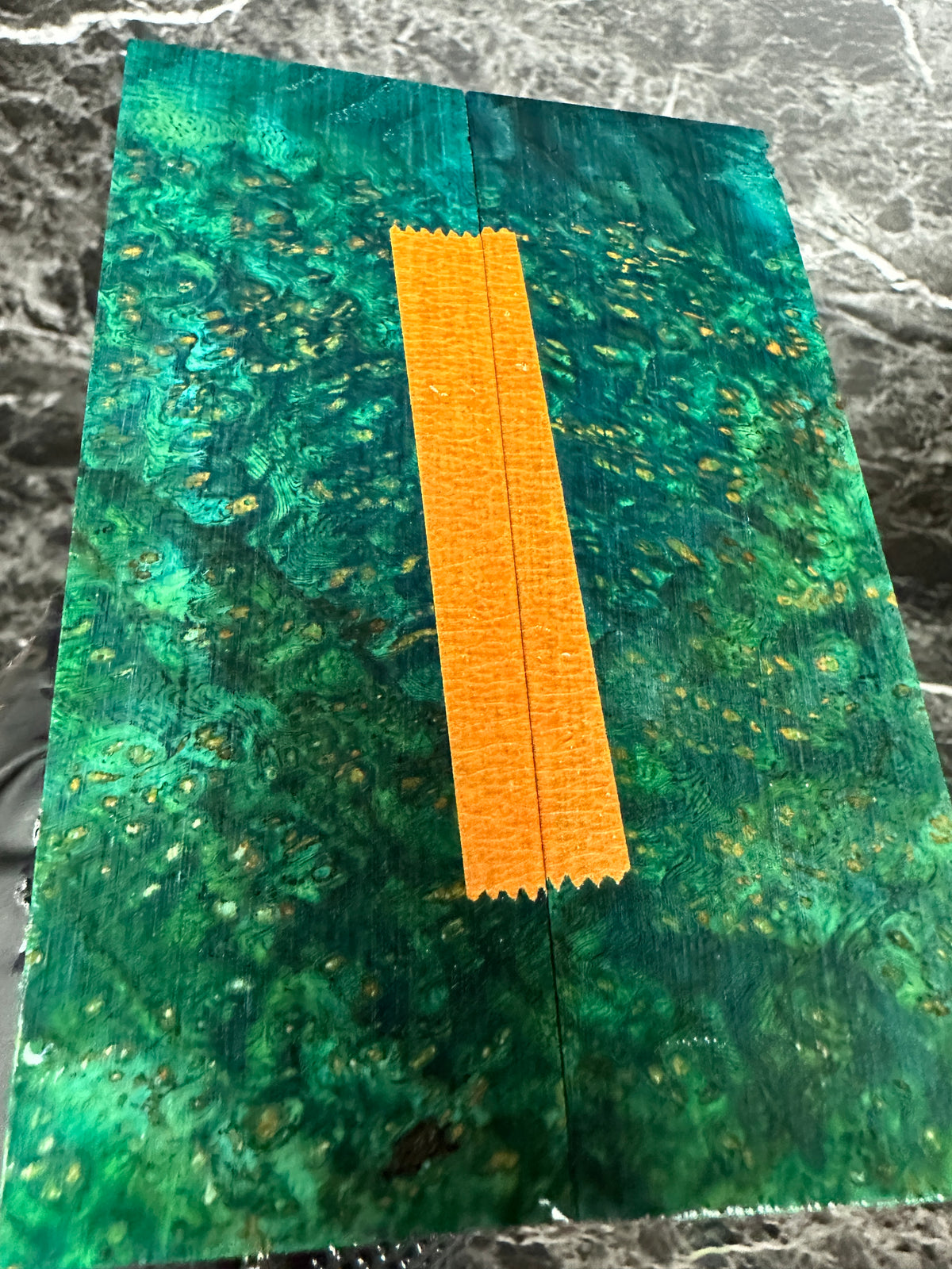 Dyed Amboyna Burl Scales AMSD117 - 5.5 x 1.9 x .35”