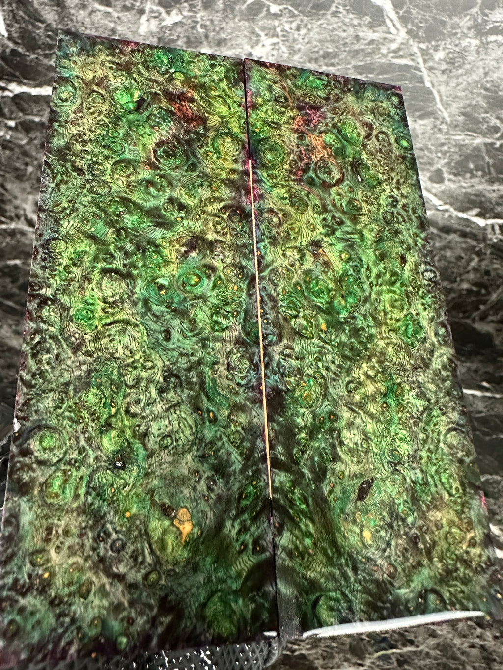 Dyed Amboyna Burl Scales AMSD118 - 5.5 x 1.9 x .43”
