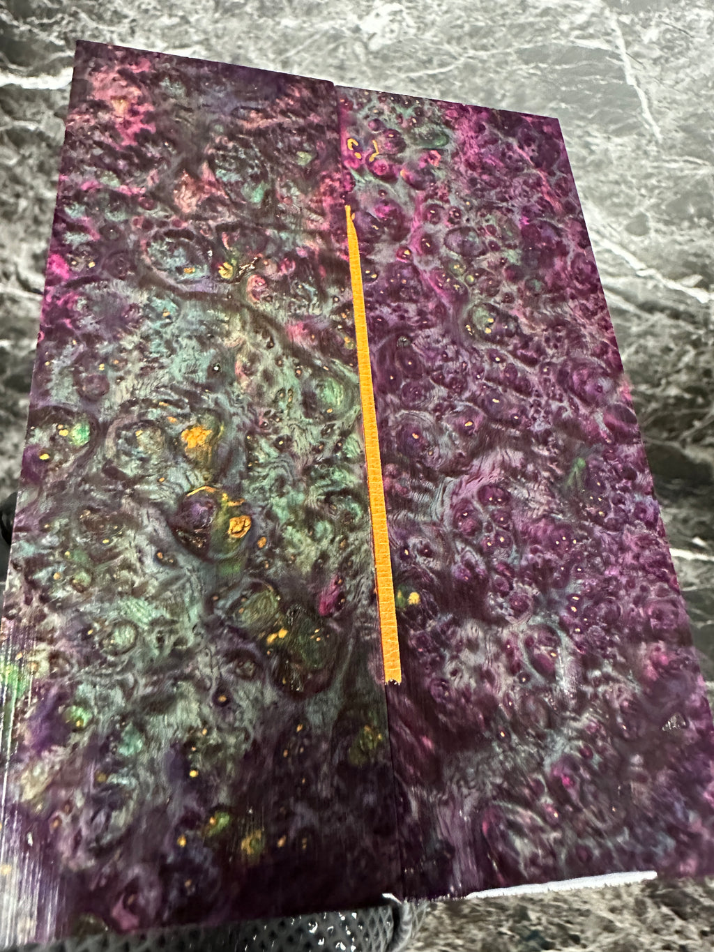 Dyed Amboyna Burl Scales AMSD118 - 5.5 x 1.9 x .43”
