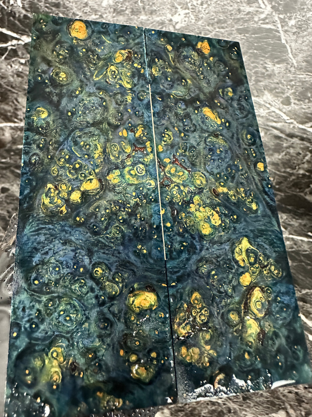 Dyed Amboyna Burl Scales AMSD119 - 5.85 x 2 x .32”