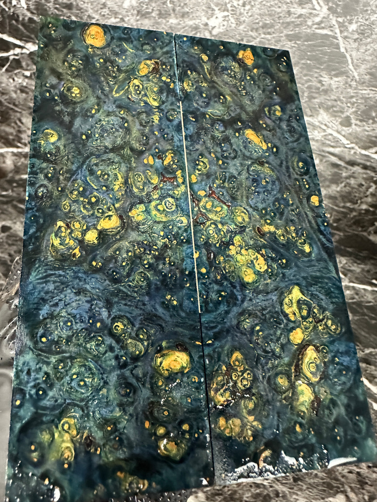 Dyed Amboyna Burl Scales AMSD119 - 5.85 x 2 x .32”