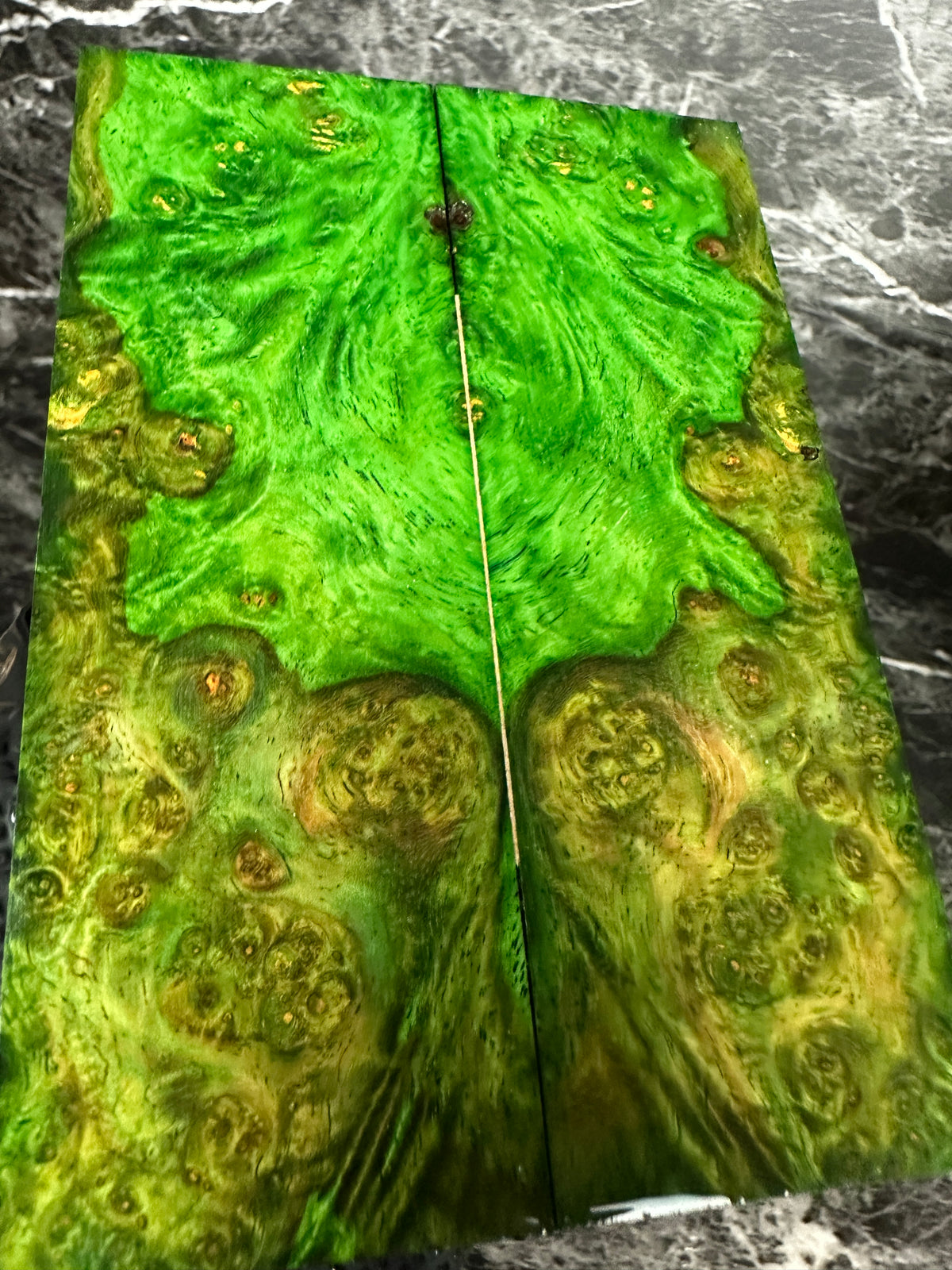 Dyed Amboyna Burl Scales AMSD120 - 5.5 x 2 x .4”