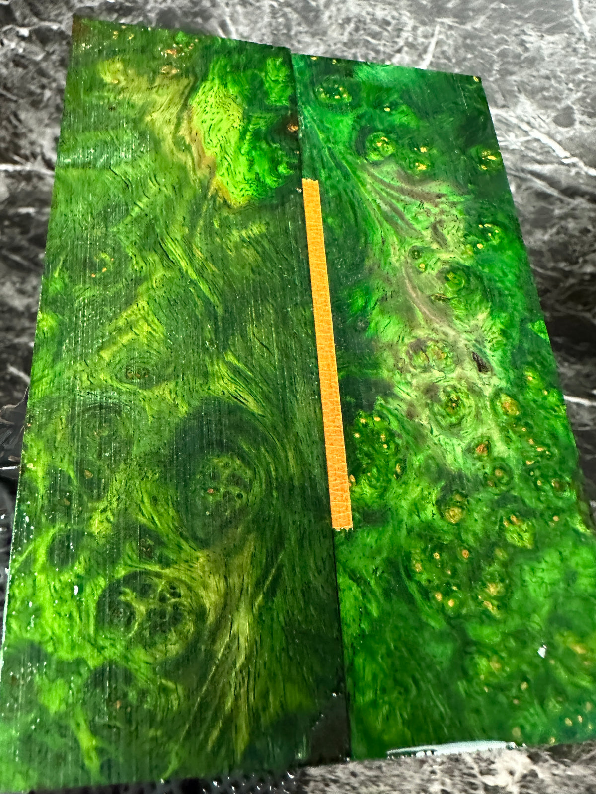 Dyed Amboyna Burl Scales AMSD120 - 5.5 x 2 x .4”