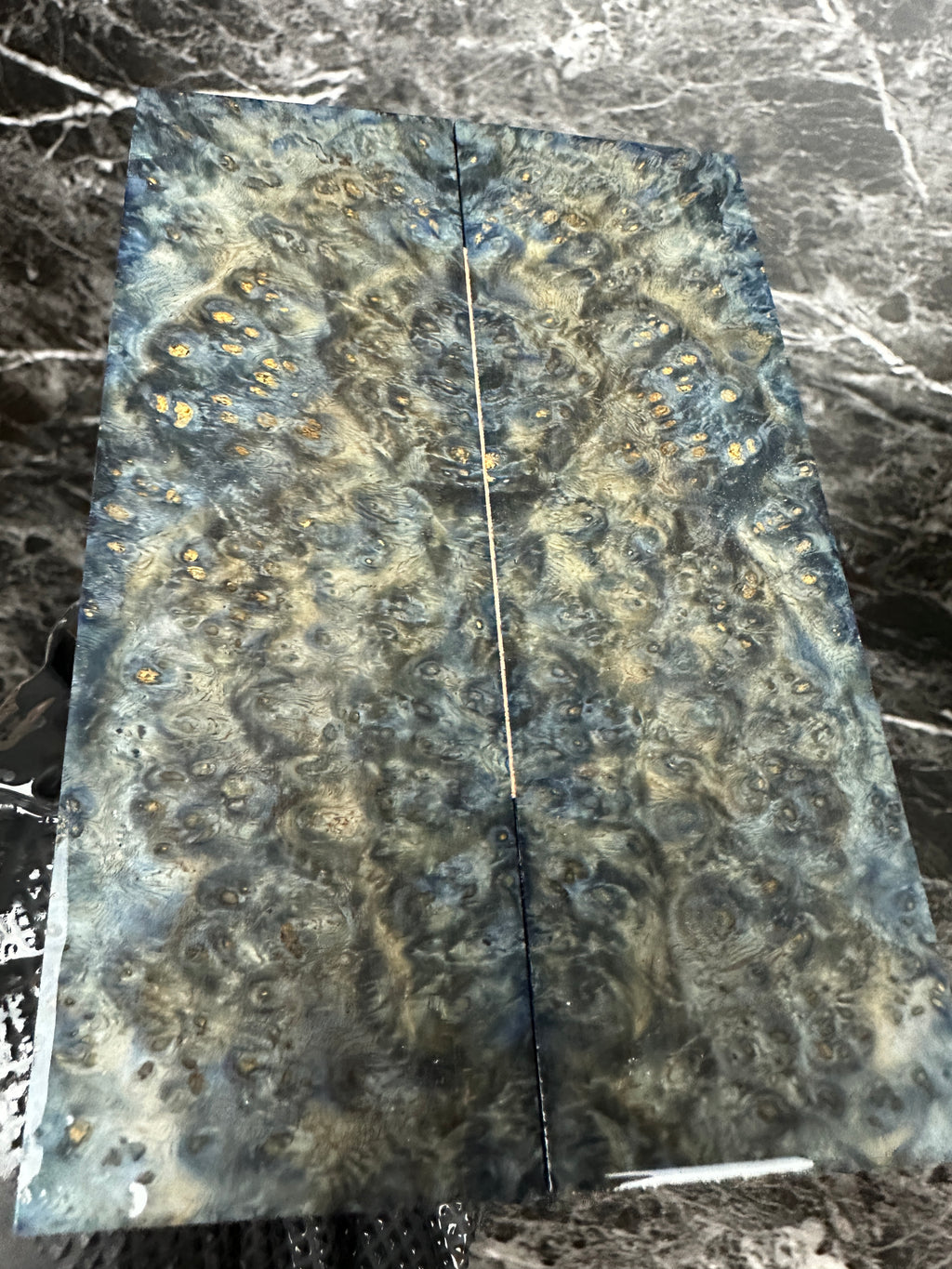 Dyed Amboyna Burl Scales AMSD121 - 5.75 x 1.9 x .35”