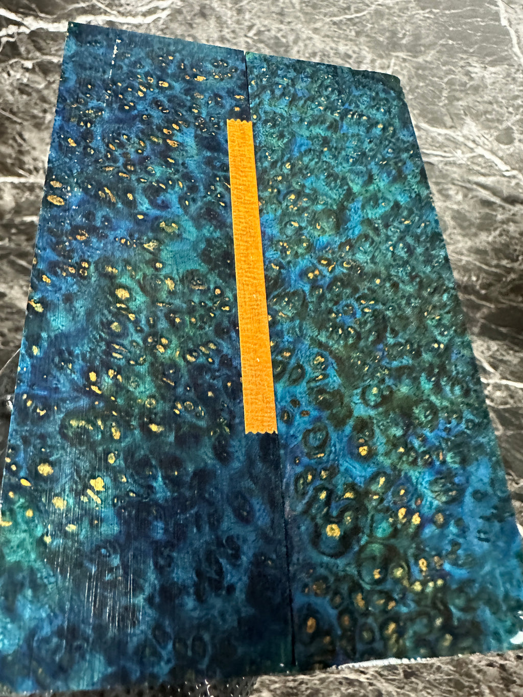 Dyed Amboyna Burl Scales AMSD123 - 5.75 x 1.95 x .34”