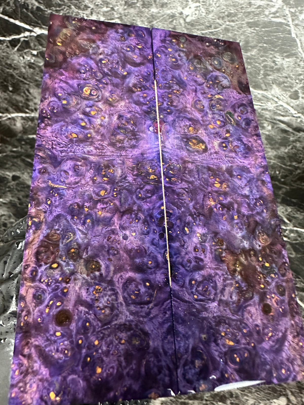 Dyed Amboyna Burl Scales AMSD127 - 5.9 x 1.9 x .35”