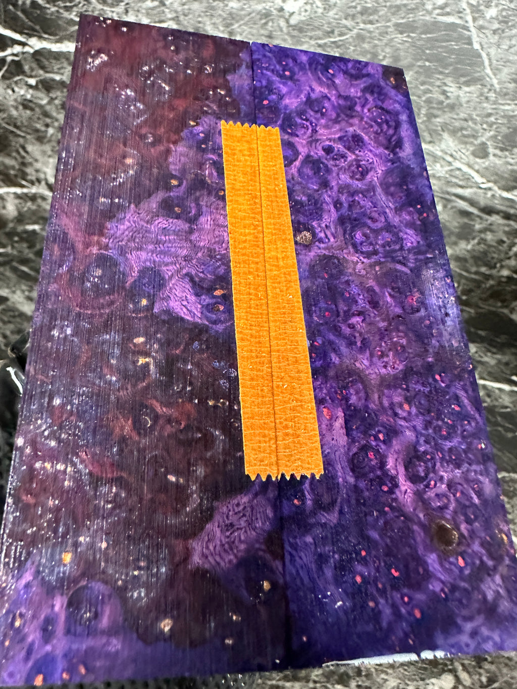 Dyed Amboyna Burl Scales AMSD127 - 5.9 x 1.9 x .35”