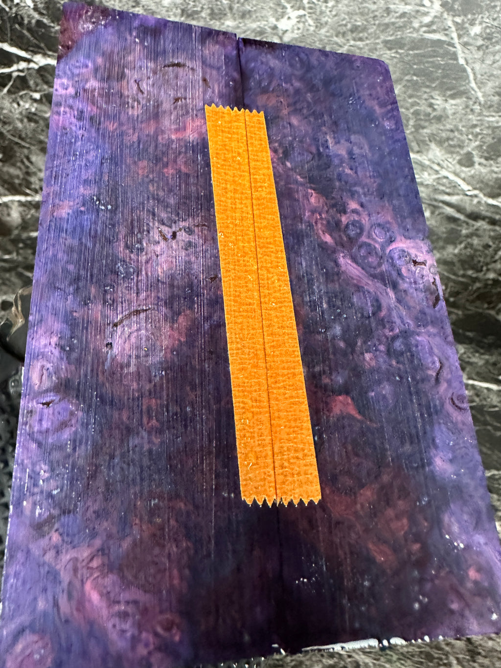 Dyed Amboyna Burl Scales AMSD130 - 5.9 x 1.9 x .37”