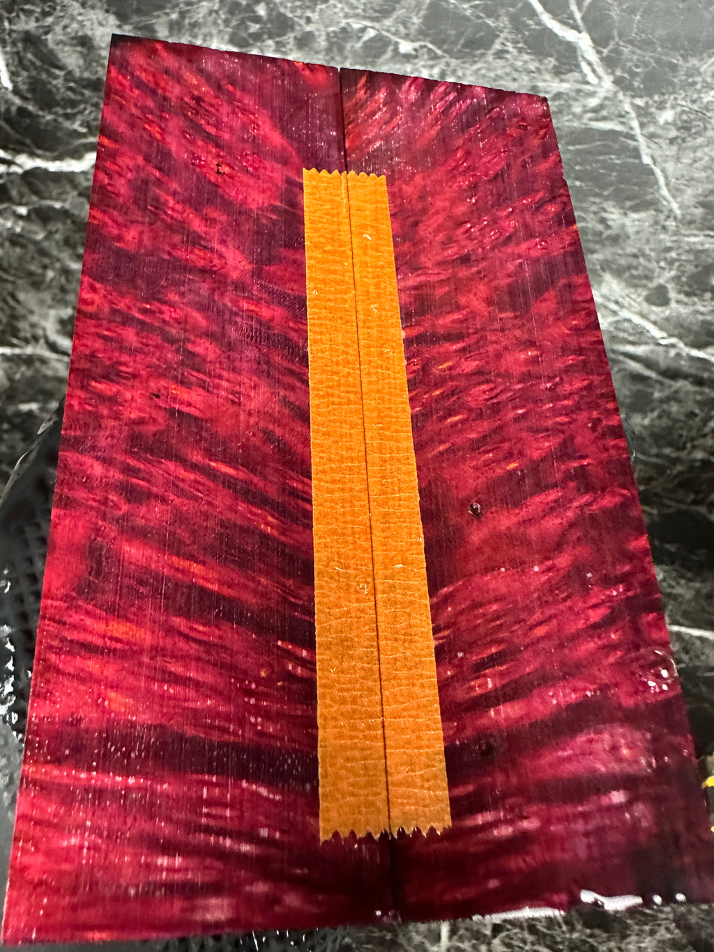 Dyed Amboyna Burl Scales AMSD141 - 5.75 x 1.8 x .36”