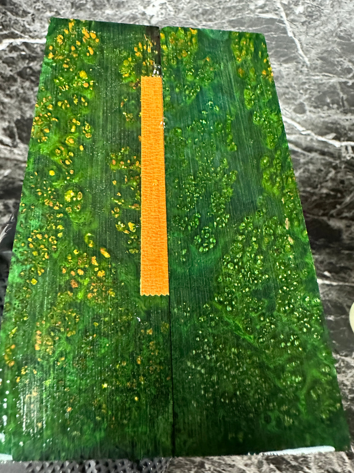 Dyed Amboyna Burl Scales AMSD144 - 5.8 x 1.75 x .3”
