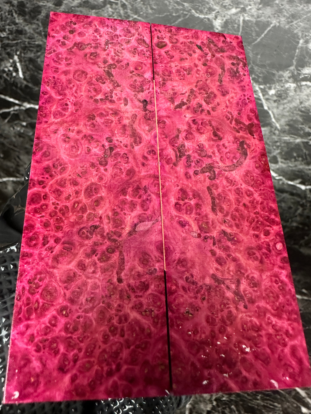 Dyed Amboyna Burl Scales AMSD145 - 5.1 x 1.55 x .31”