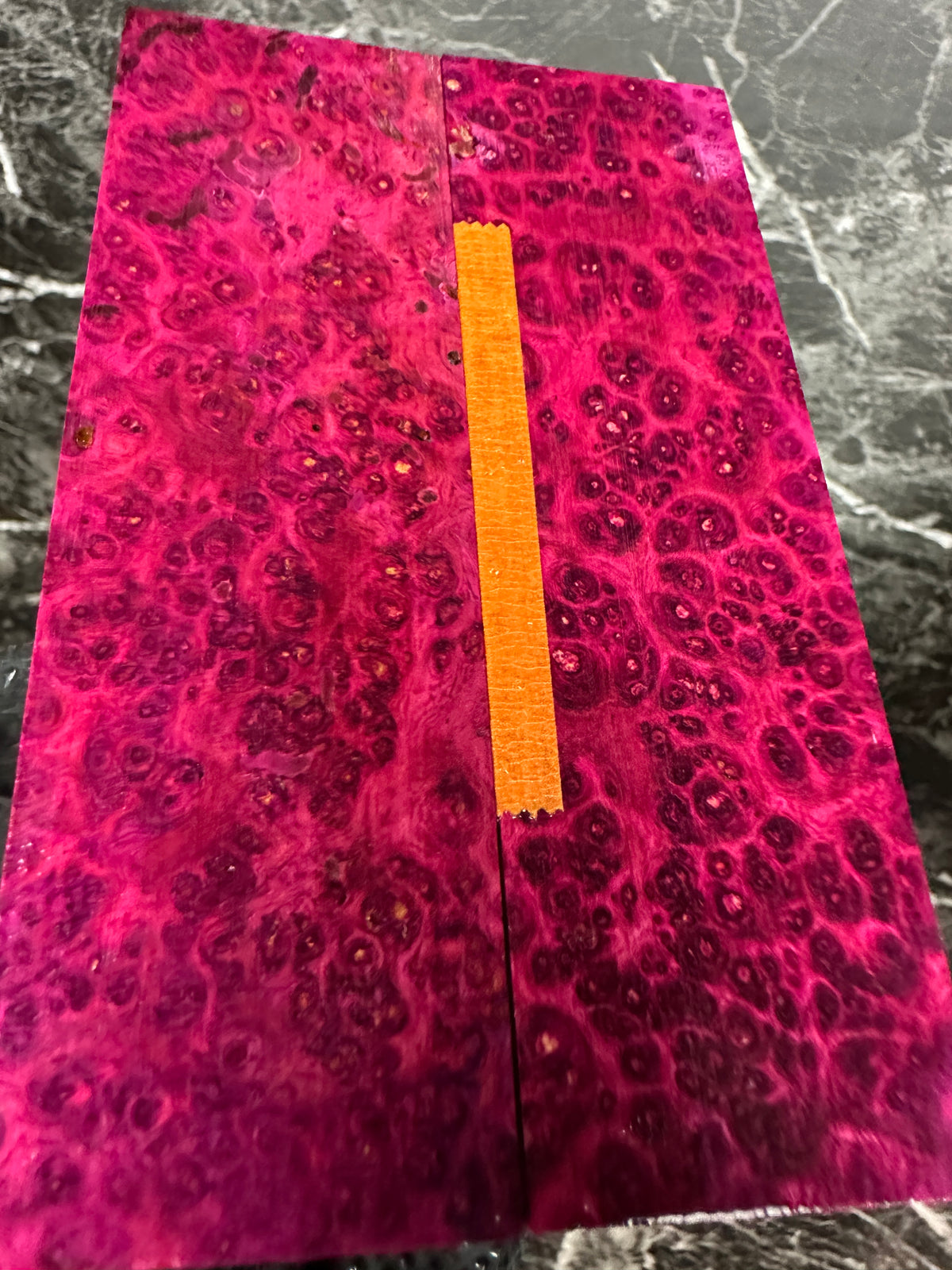 Dyed Amboyna Burl Scales AMSD145 - 5.1 x 1.55 x .31”