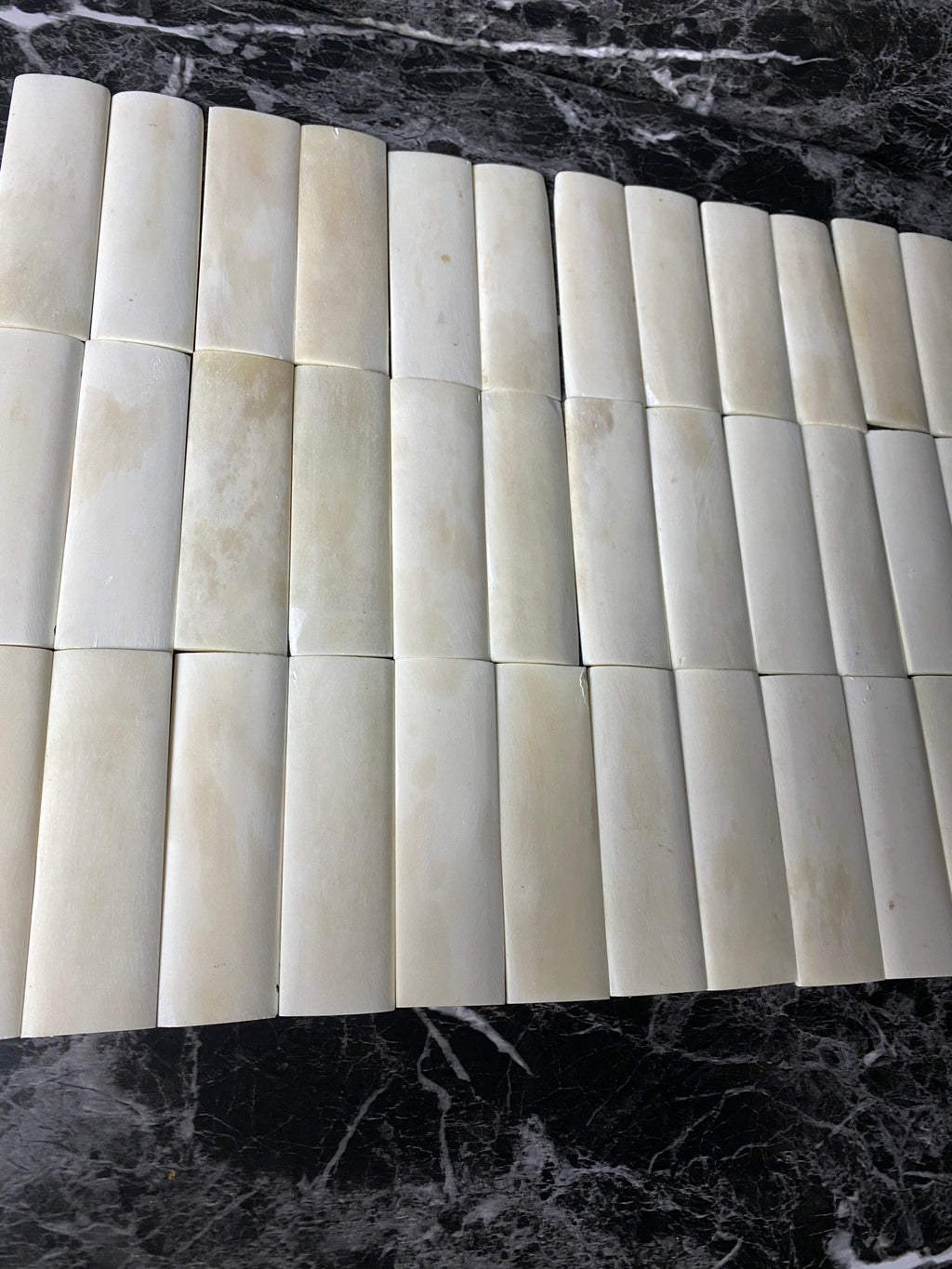 Natural Camel bone Scales w Filler 5 x 1.75 x .2"