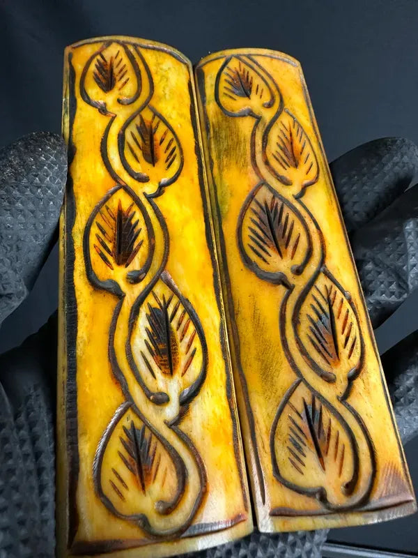 Camel Bone - Carved Leaf