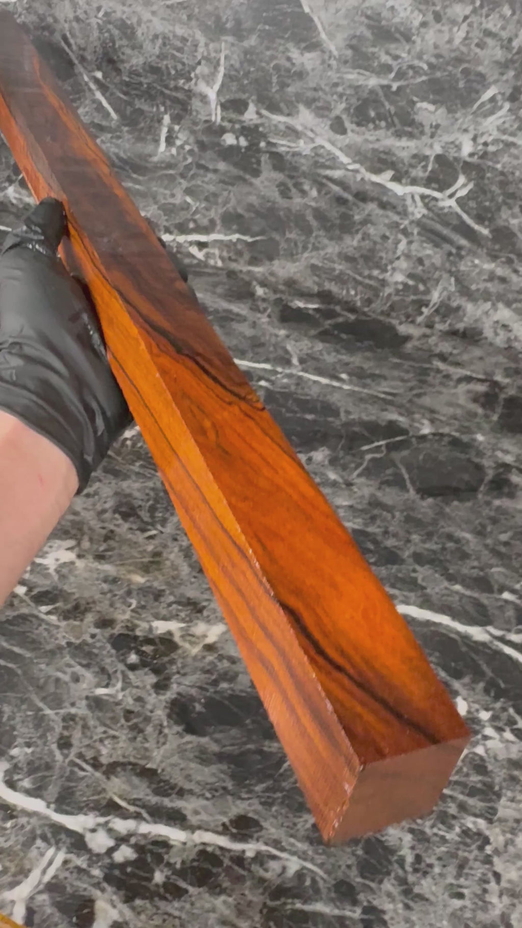 Mastergrade Instrument Quality Turning Pool Cue Desert Ironwood IWBF505 - 30 x 1.5 x 1.55-1.42”