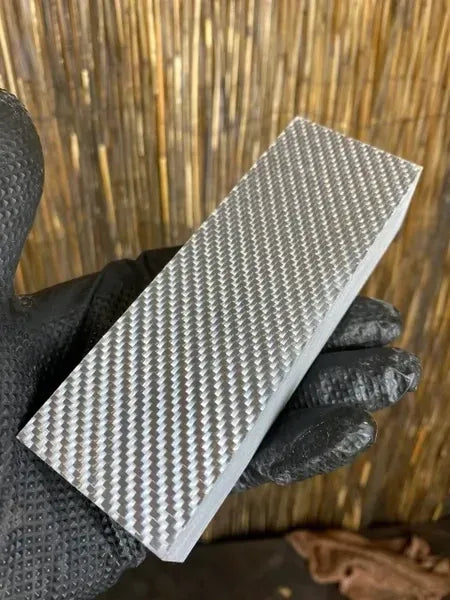 Silver Carbon Fiber Block - 5.1 x 1.75 x 1.2”